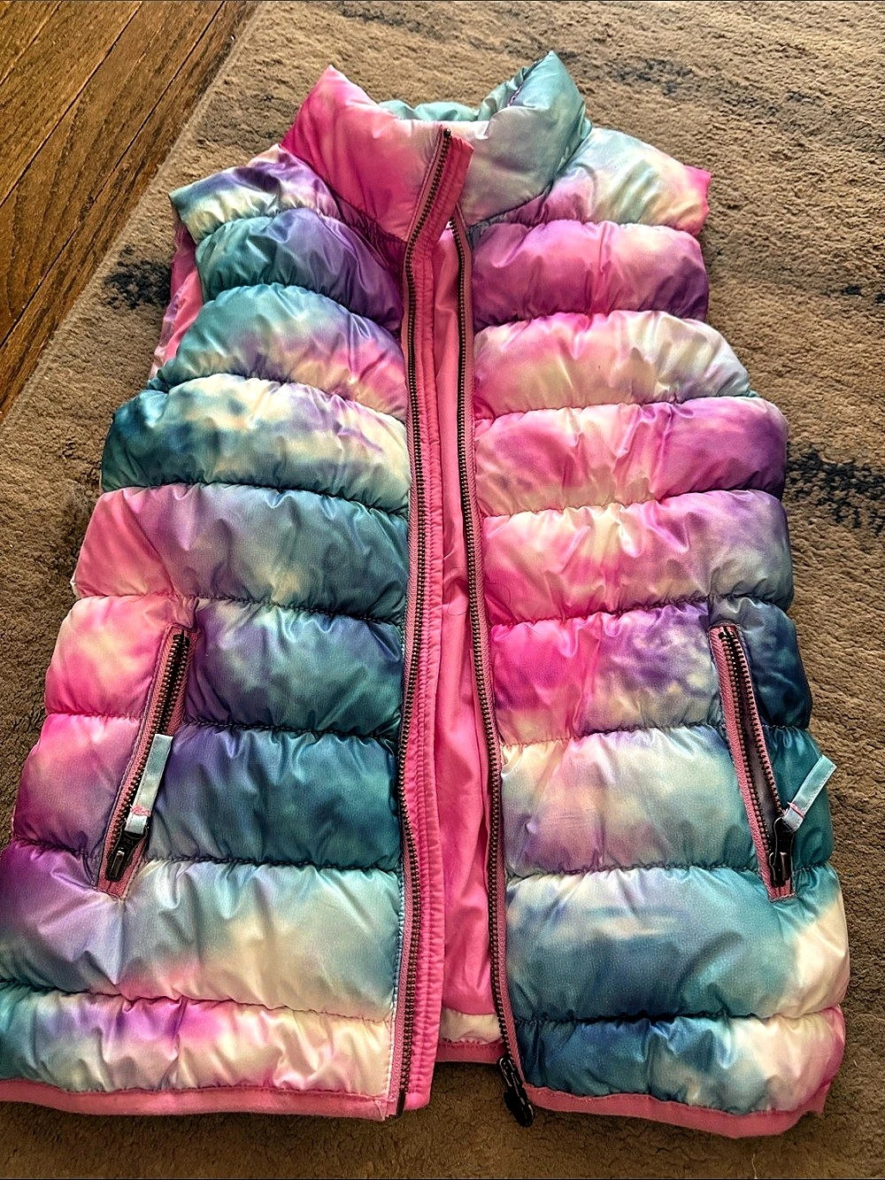 Appaman Apex Tie Dye Puffer Vest Girls Size 10